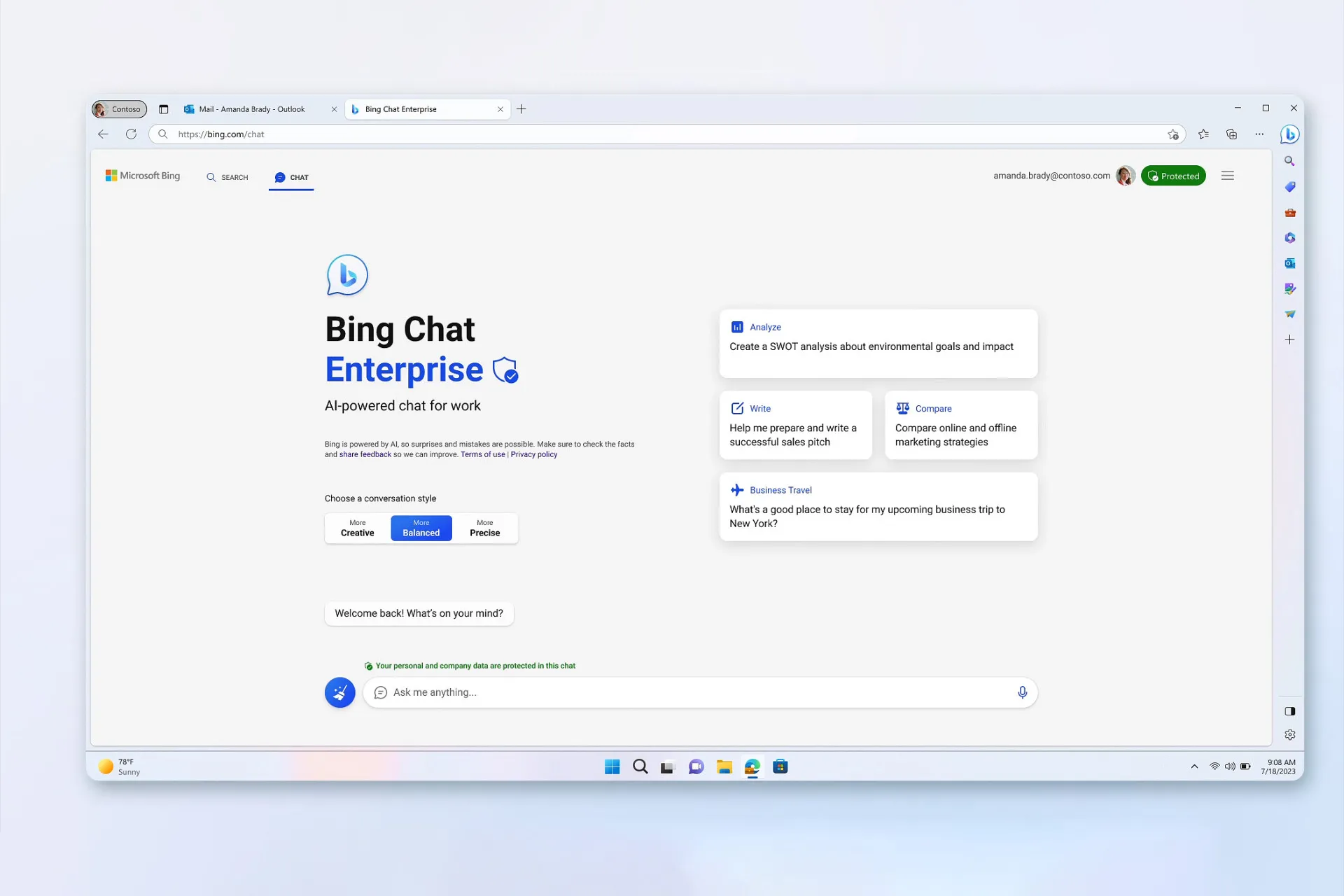 Microsoft lanserar Bing Chat Enterprise med förbättrad integritet för företag