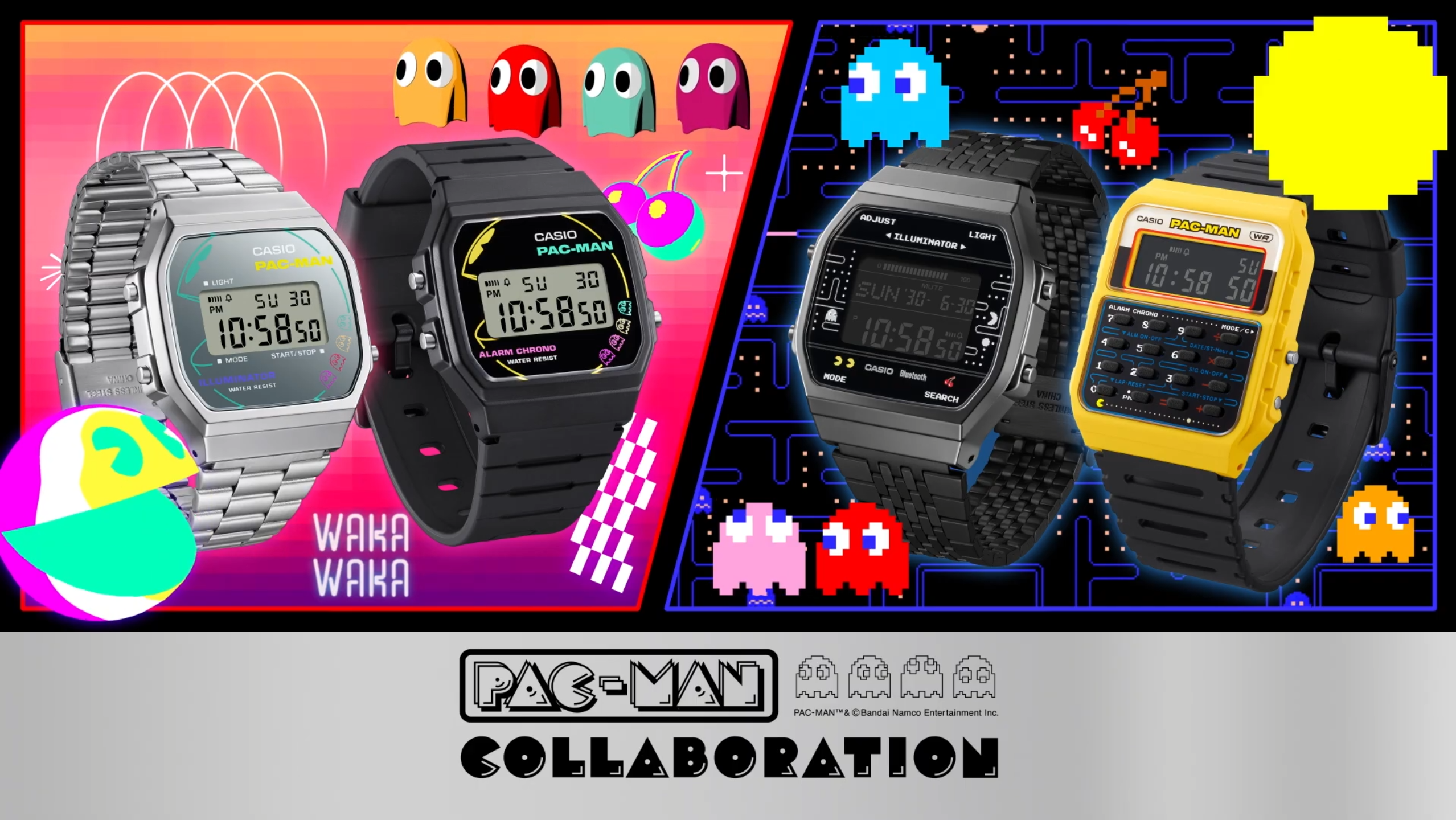 Casio har släppt en kollektion av klockor i Pac-Man-stil