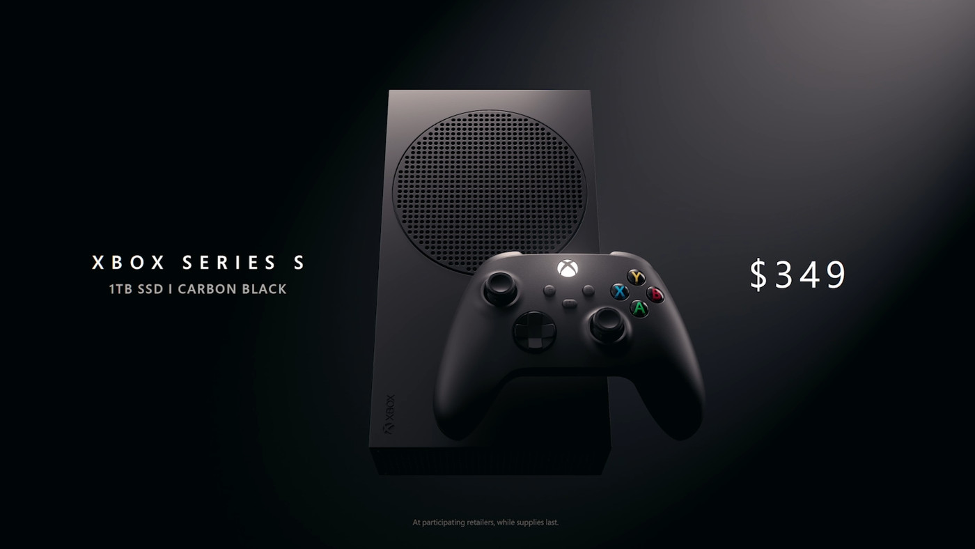 Microsoft har börjat sälja den svarta Xbox Series S-spelkonsolen med 1 TB lagringsutrymme för 350 USD