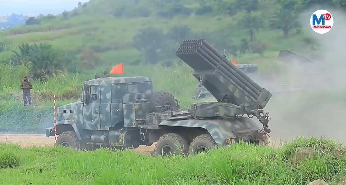 Demokratiska republiken Kongo använde ukrainska Bastion-1 multipelraketgevär