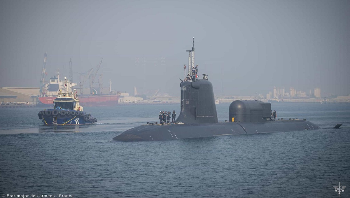 Franska flottan skickar kärnkraftsdrivna ubåten Suffren till Indiska oceanen för första gången - ubåten besökte Abu Dhabi