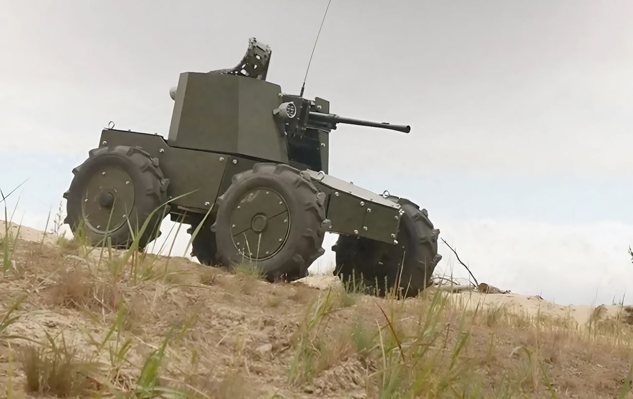  Ukraina har presenterat en robotattack "Lyut" med en stridsvagnsmaskingevär, 360 ° kamera och handeldvapenförsvar