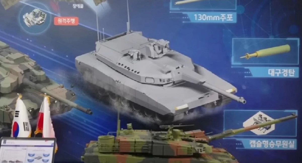 Hyundai Rotem avslöjar Sydkoreas nästa generations K3 stridsvagnskoncept med obemannat torn och 120/130 mm kanon