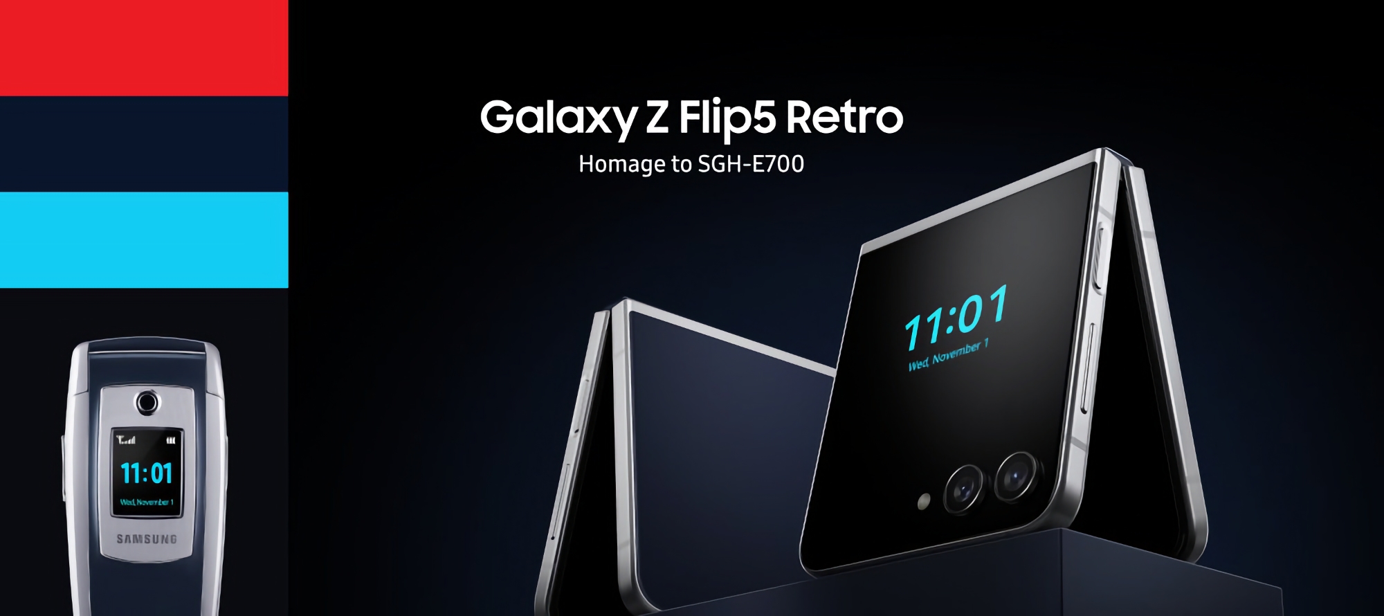 En hyllning till Samsung E700 clamshell: Samsung har presenterat Galaxy Flip 5 Retro