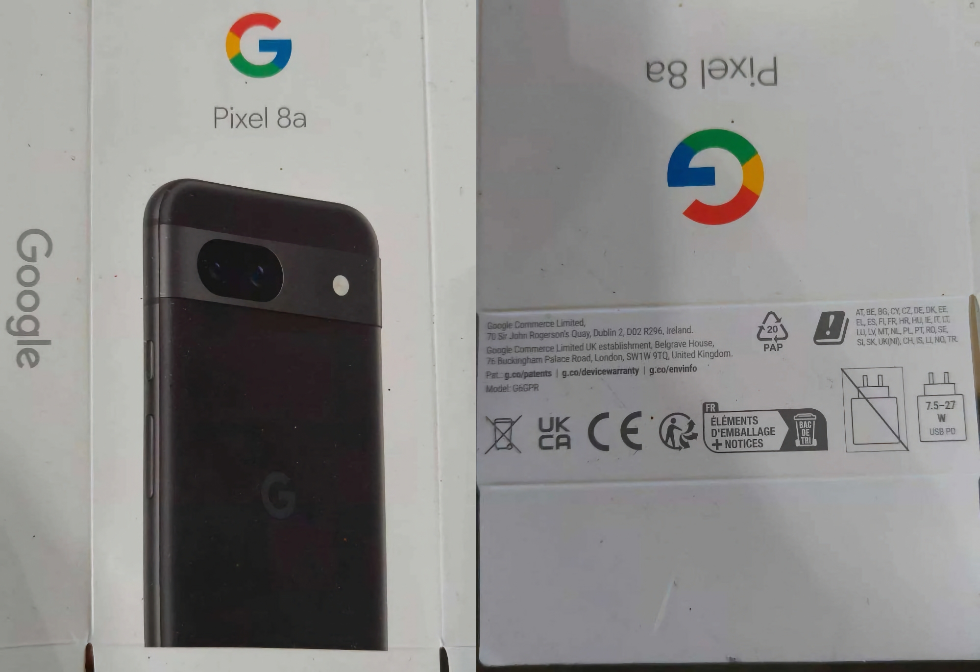 Svart färg, dubbla kameror och 27W laddningsstöd: nya Google Pixel 8a läckor har dykt upp online