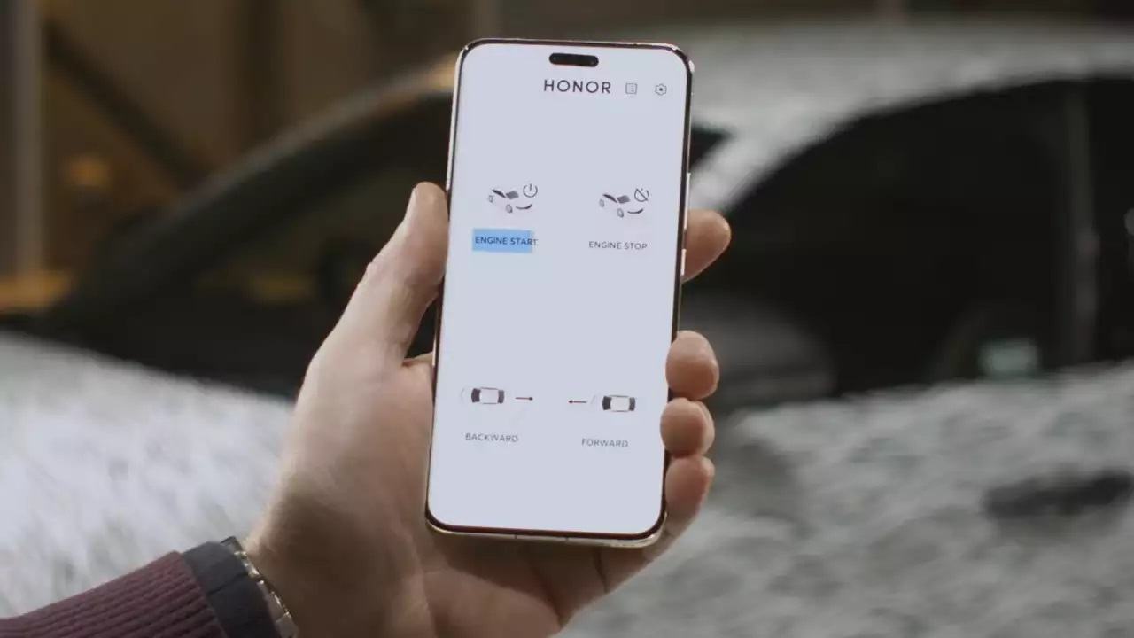 Med smarttelefonen Honor Magic 6 Pro kan du fjärrstyra din bil med en blick