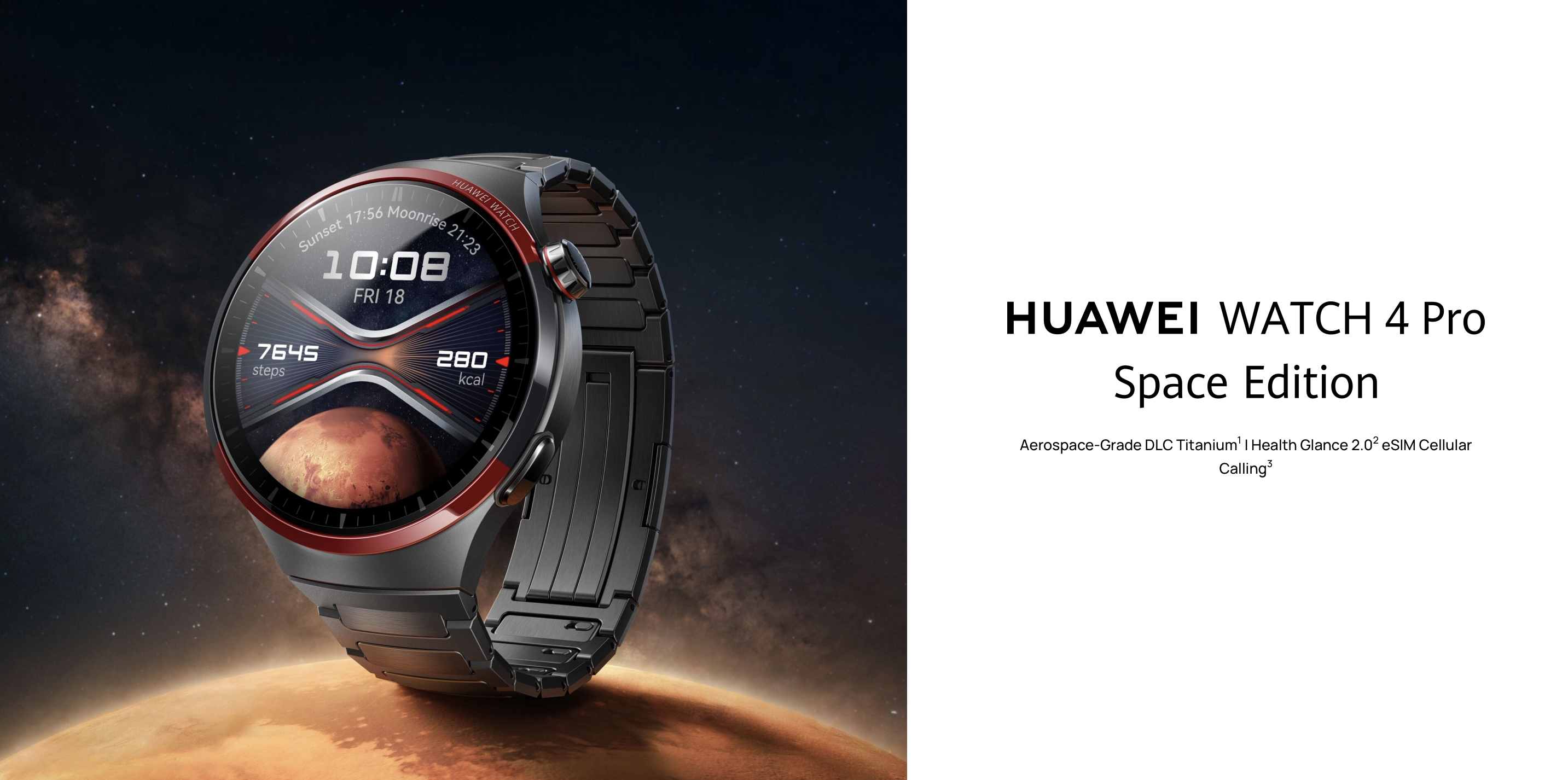 Huawei Watch 4 Pro Space Edition med titanfodral, safirglas och ett pris på €649 har gjort sin globala debut
