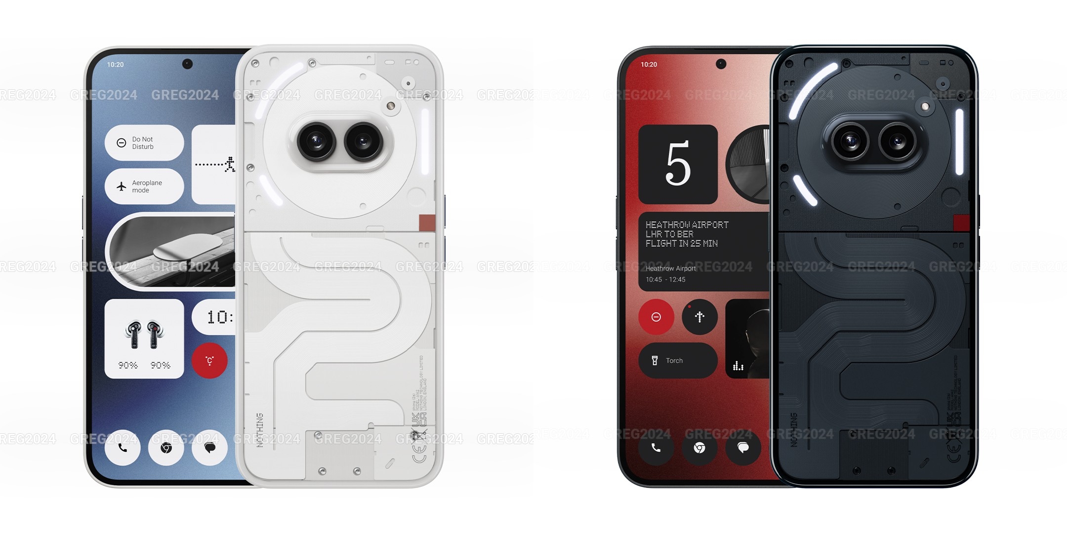 Två färger, horisontell kamera och bakgrundsbelyst Glyph: Nothing Phone (2a) har synts på officiella bilder