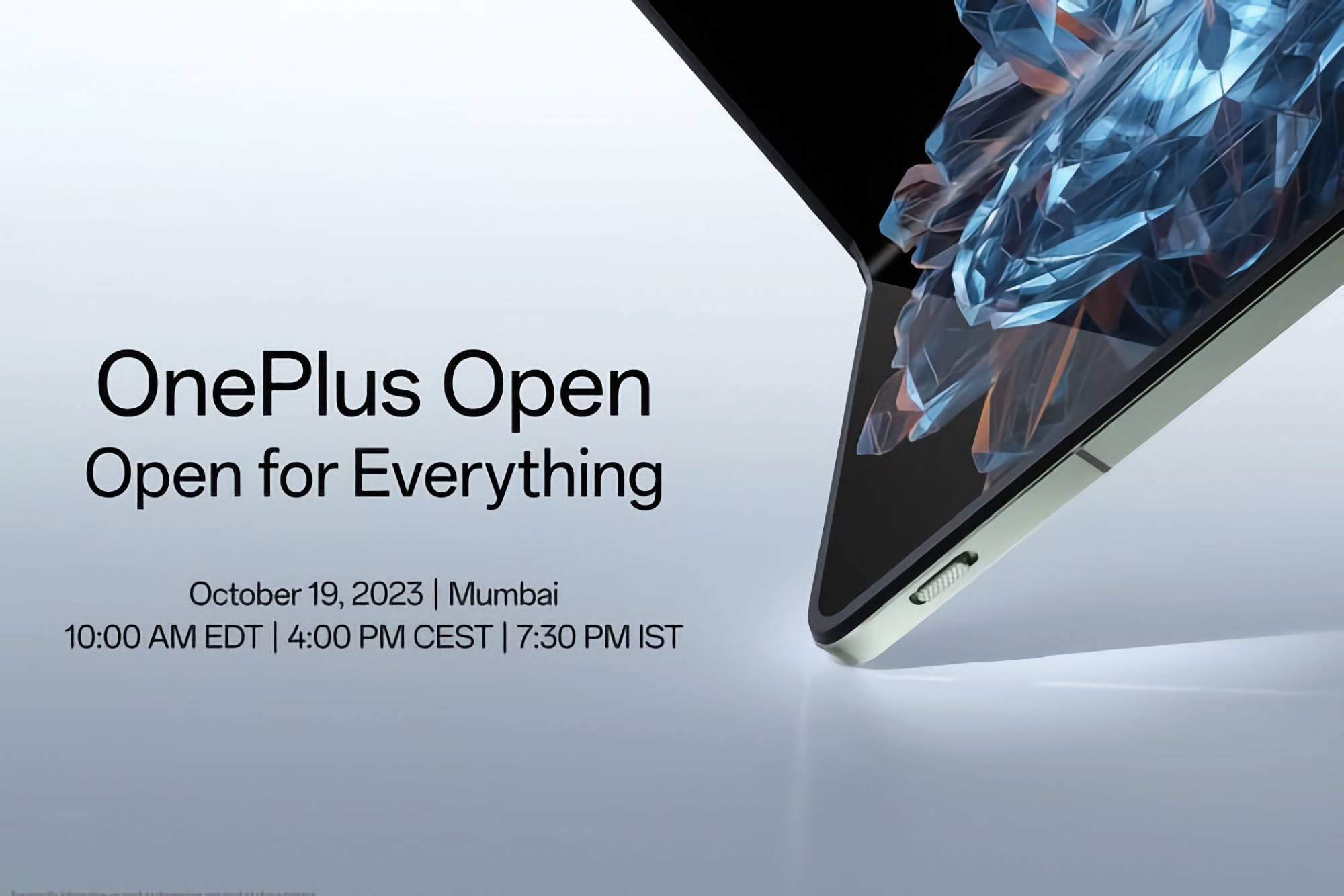 Det är officiellt: den vikbara smarttelefonen OnePlus Open debuterar den 19 oktober
