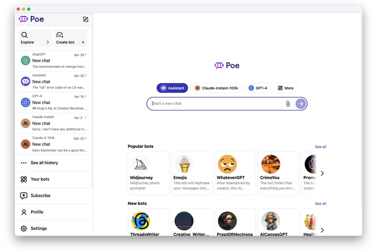 Poe har presenterat en desktop-app som gör det möjligt att samla alla chatbots med artificiell intelligens på ett ställe