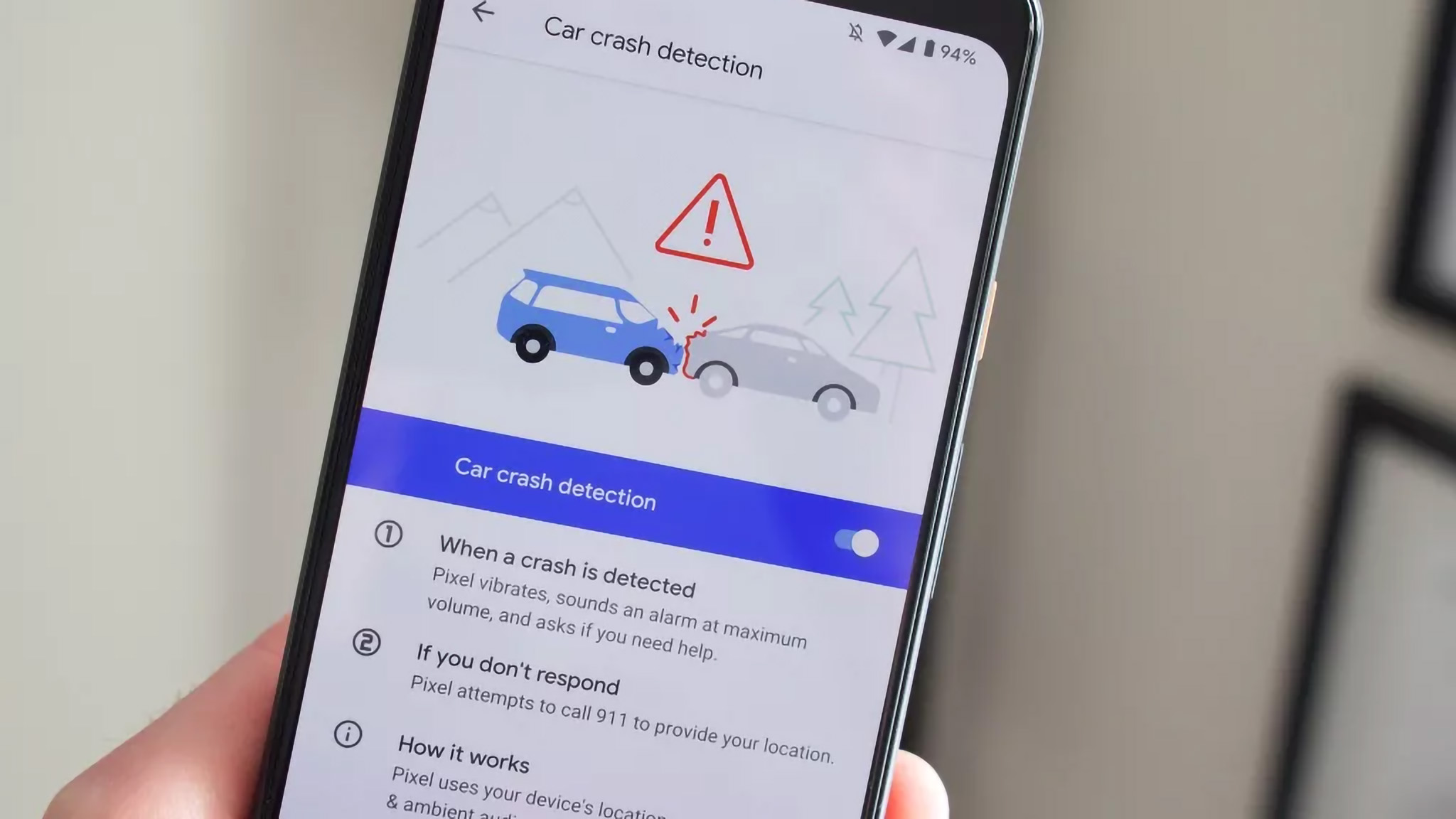 Google Pixel lanserar ny funktion: detektering av bilolyckor