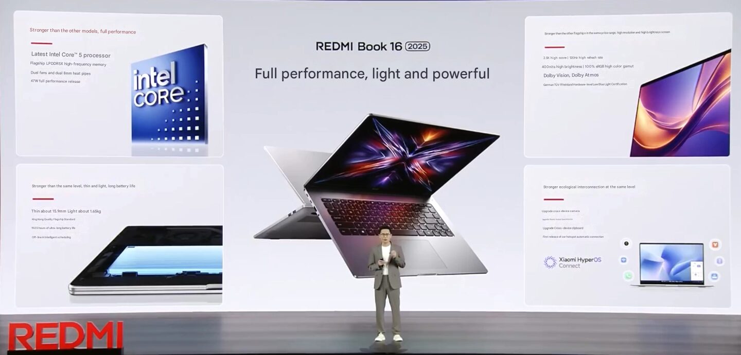 Xiaomi presents a new product: RedmiBook (2025) with Intel Core 5 processor and a record 19 hours of battery life