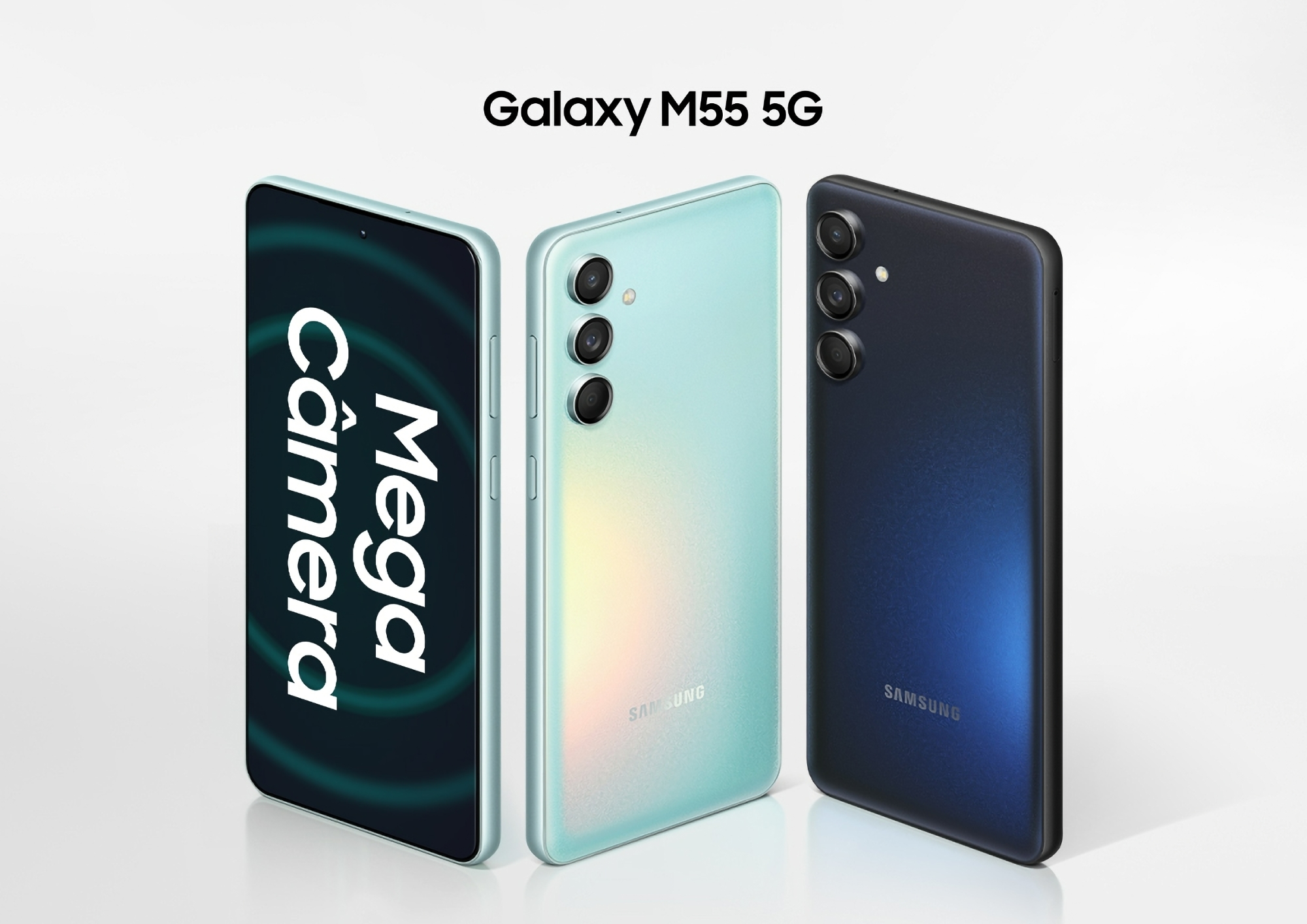 Samsung Galaxy M55 5G: AMOLED-skärm på 120 Hz, Snapdragon 7 Gen 1-chip, trippelkamera på 50 MP, IP67-skydd och batteri på 5000 mAh