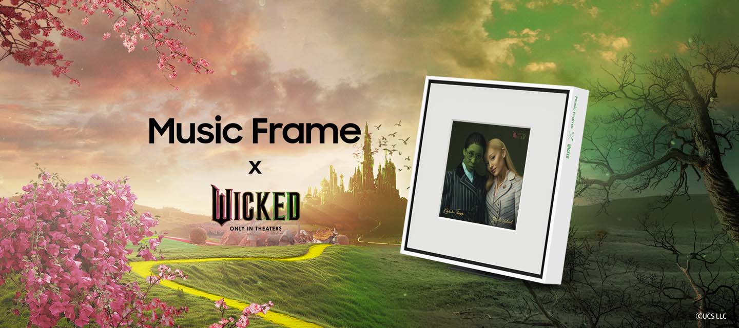 Samsung presenterar en specialversion av sitt Music Frame-ljudsystem för att fira lanseringen av WICKED: pris och funktioner