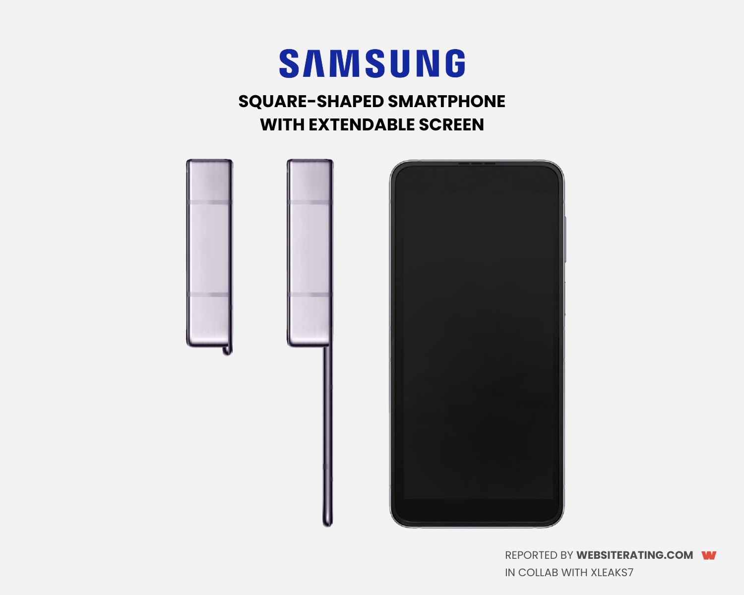 Samsung har patenterat en fyrkantig smartphone med infällbar display