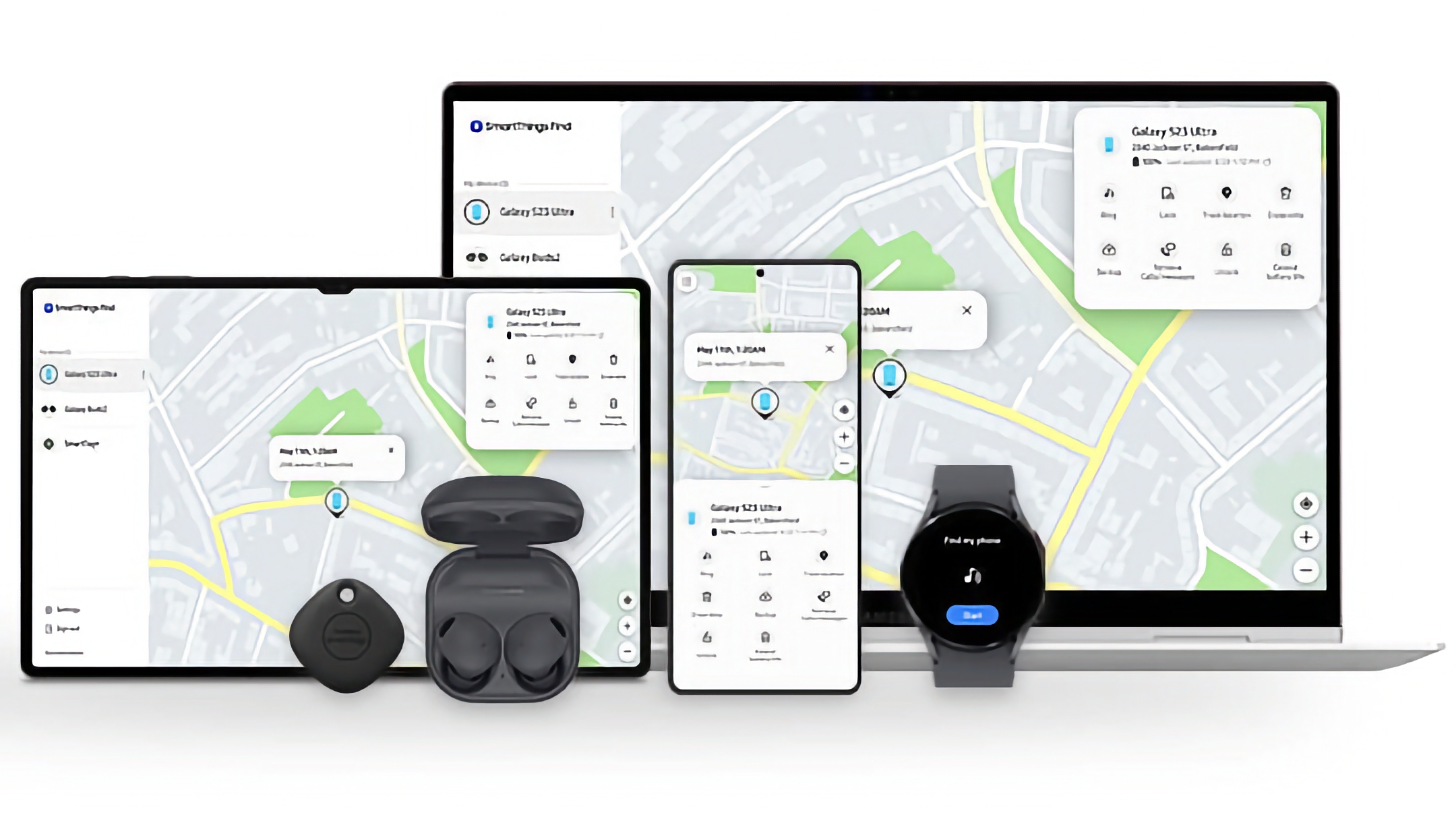 One UI 6.1 introducerar Samsung Find, en app som låter dig spåra dina egna enheter och familjemedlemmars prylar
