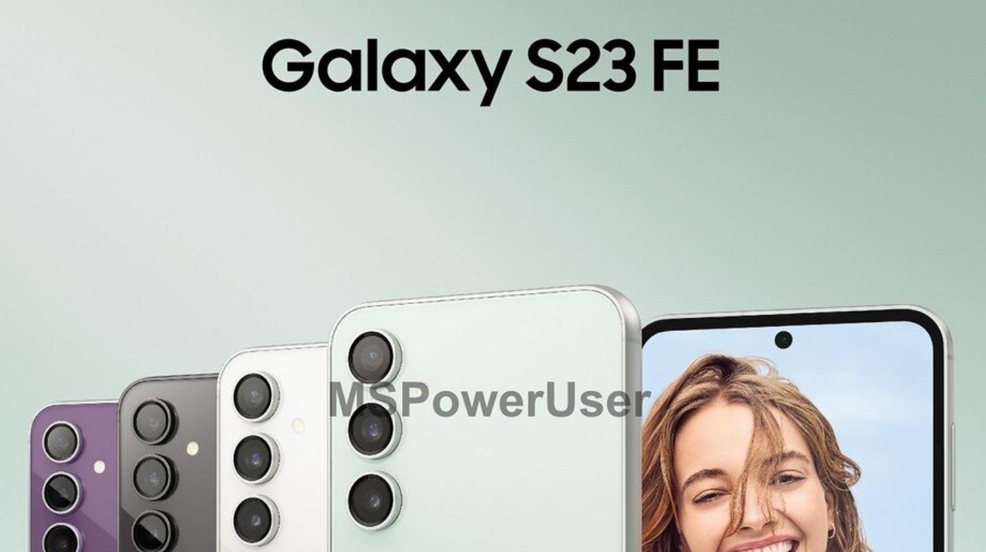 Samsung Galaxy S23 FE avslöjad i en officiell bild i fyra färger