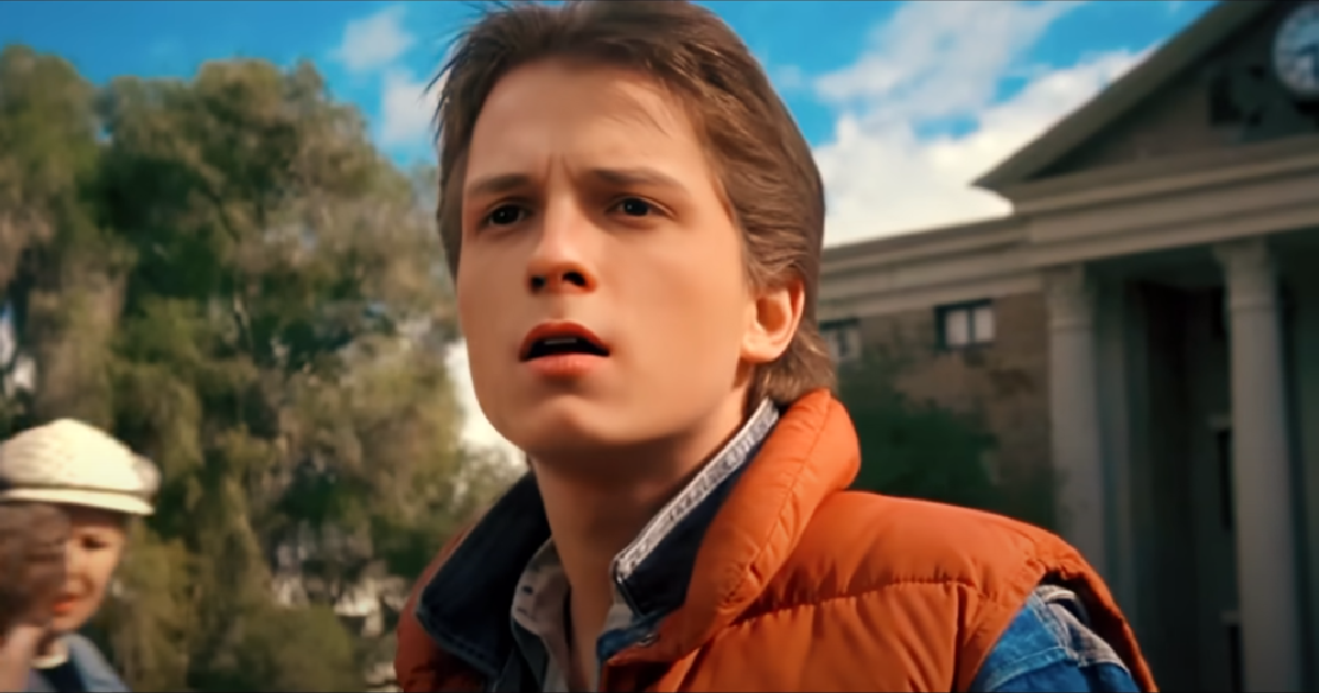 Kolla in Tom Holland som McFly och en åldrande Lloyd och J Fox i trailern för Tillbaka till framtiden 4 som fick internet att explodera