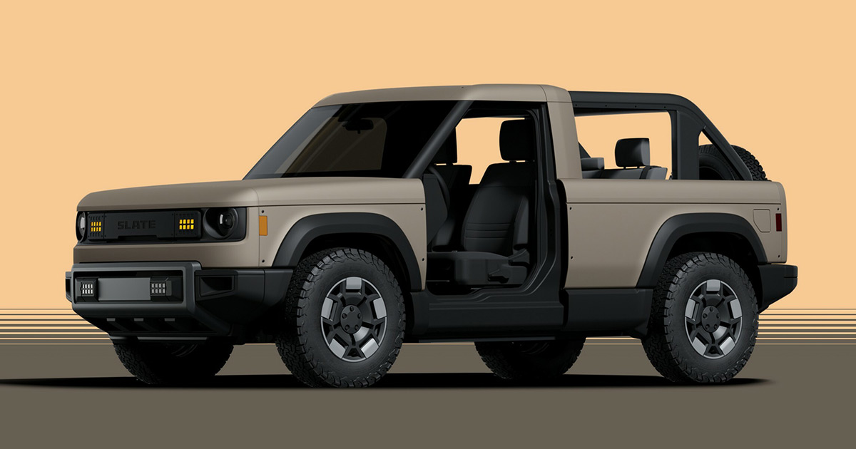 Slate EV: Introducerar ett unikt eldrivet crossover-fordon med öppet tak