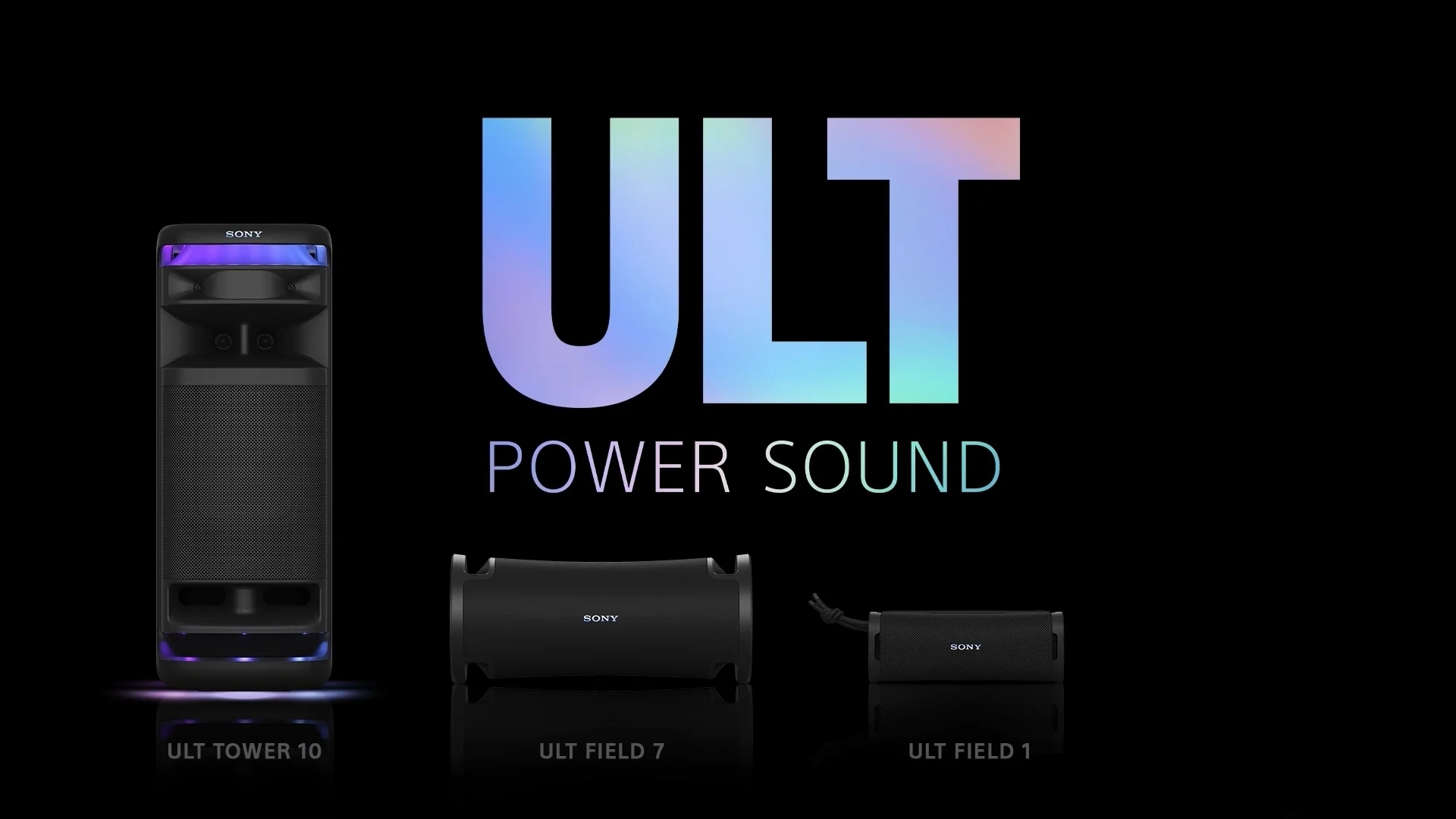 Sony har presenterat nya Bluetooth-högtalare i ULT Power-serien - ULT Field 1, ULT Field 7 och ULT Tower 10