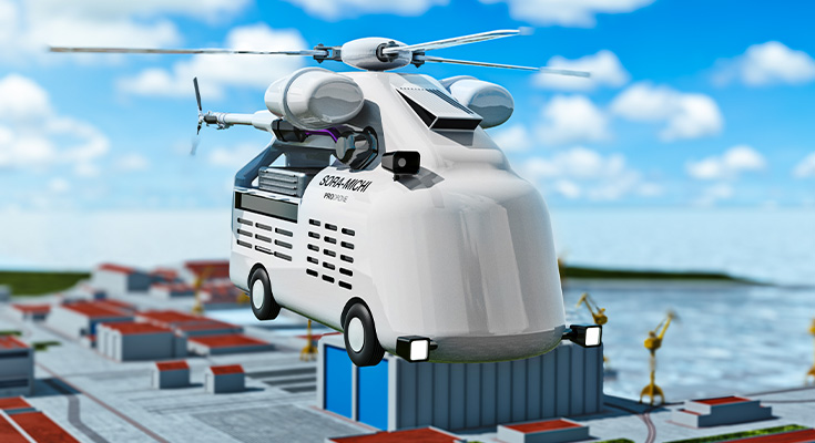 SORA-MICHI: Konceptlastbil med helikopterkapacitet kan leverera varor till svårtillgängliga byar och katastrofområden (video) 