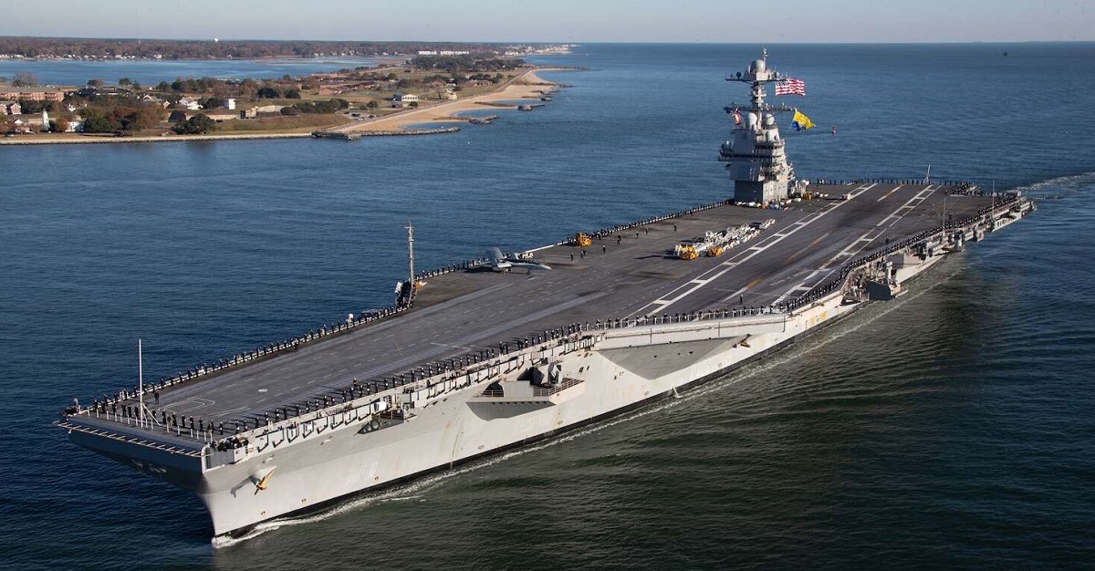 Världens största hangarfartyg USS Gerald R. Ford, värt över 13 miljarder dollar, anländer till Kroatien