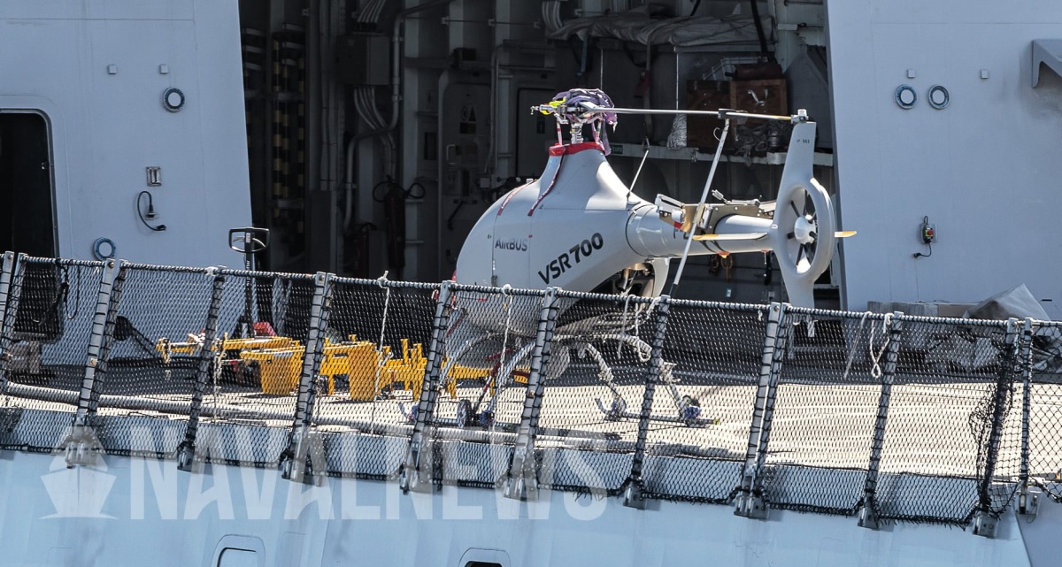 Den franska flottan har börjat testa den obemannade helikoptern VSR700 på Aquitaine-klassens fregatt Provence