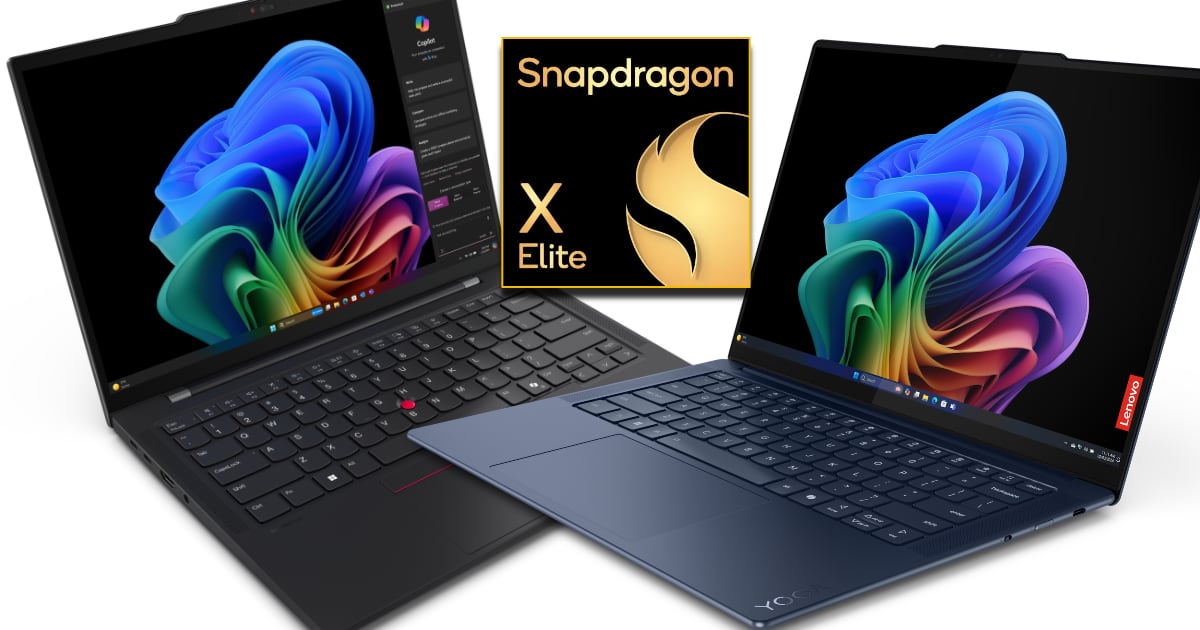 Lenovo presenterar två bärbara datorer baserade på Snapdragon X Elite ARM-processor med stöd för Copilot+