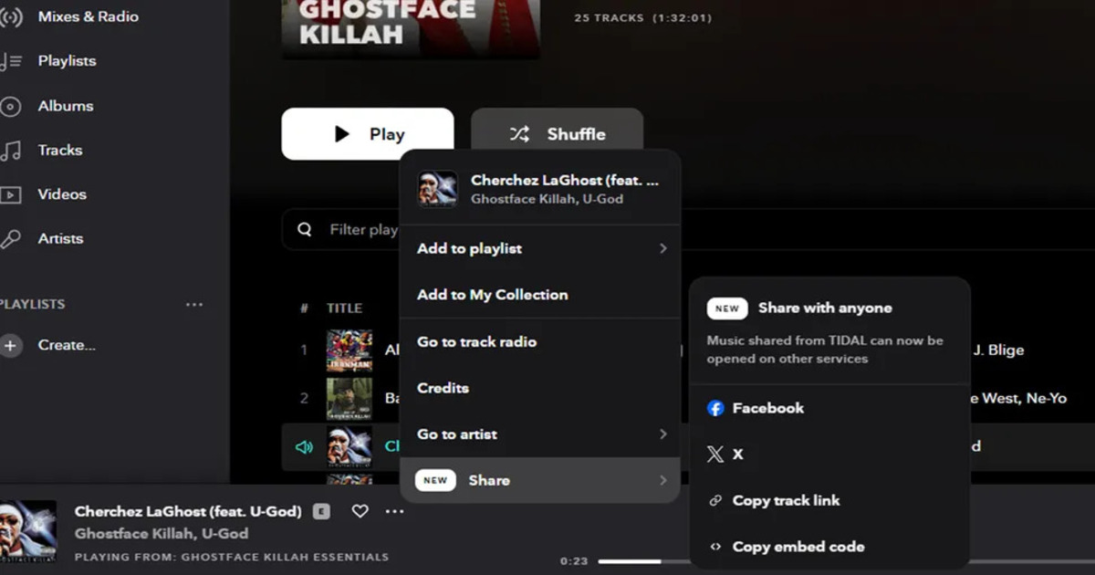 Ny Tidal-funktion låter dina vänner upptäcka låtar som du delar på Spotify