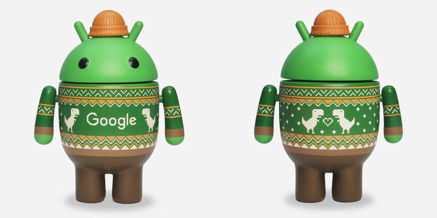 Google släpper festlig Android-figur i ljus tröja och hatt