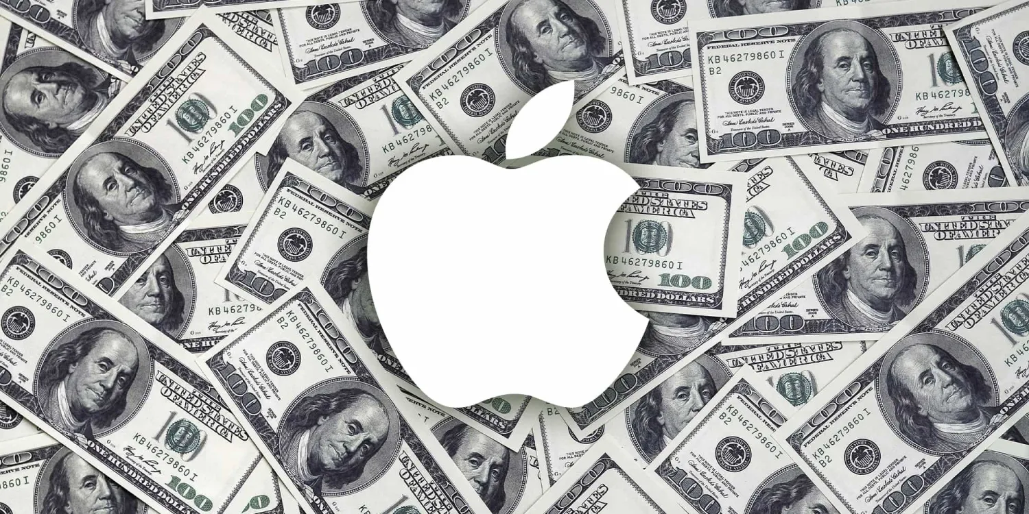 Apple som symbol för dollarn: en unik logotypbild