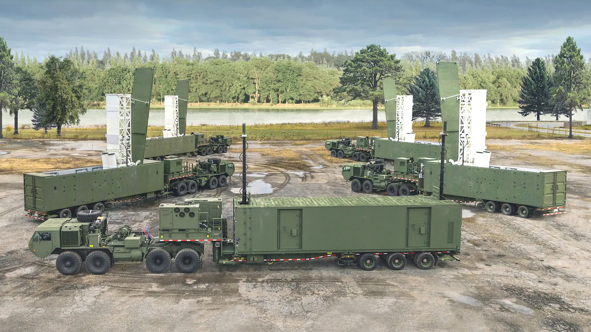 USA:s armé provskjuter Tomahawk kryssningsmissil från Typhon Weapon System landbaserad avfyrningsramp