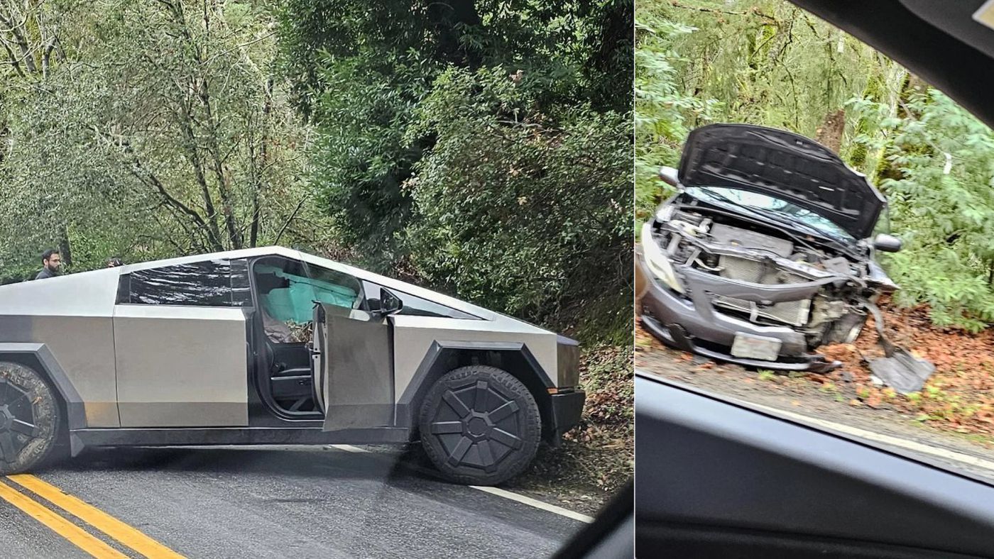 Elbilen Tesla Cybertruck har redan varit med om en olycka