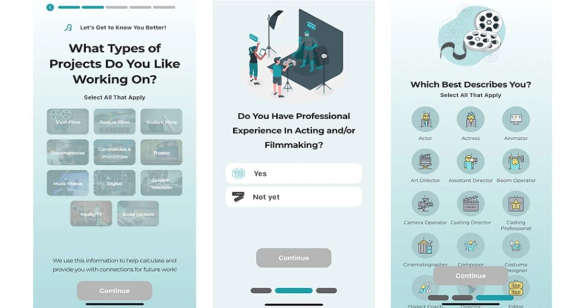 Den nya Tinder-liknande appen BeScene för dejting inom filmbranschen presenterades