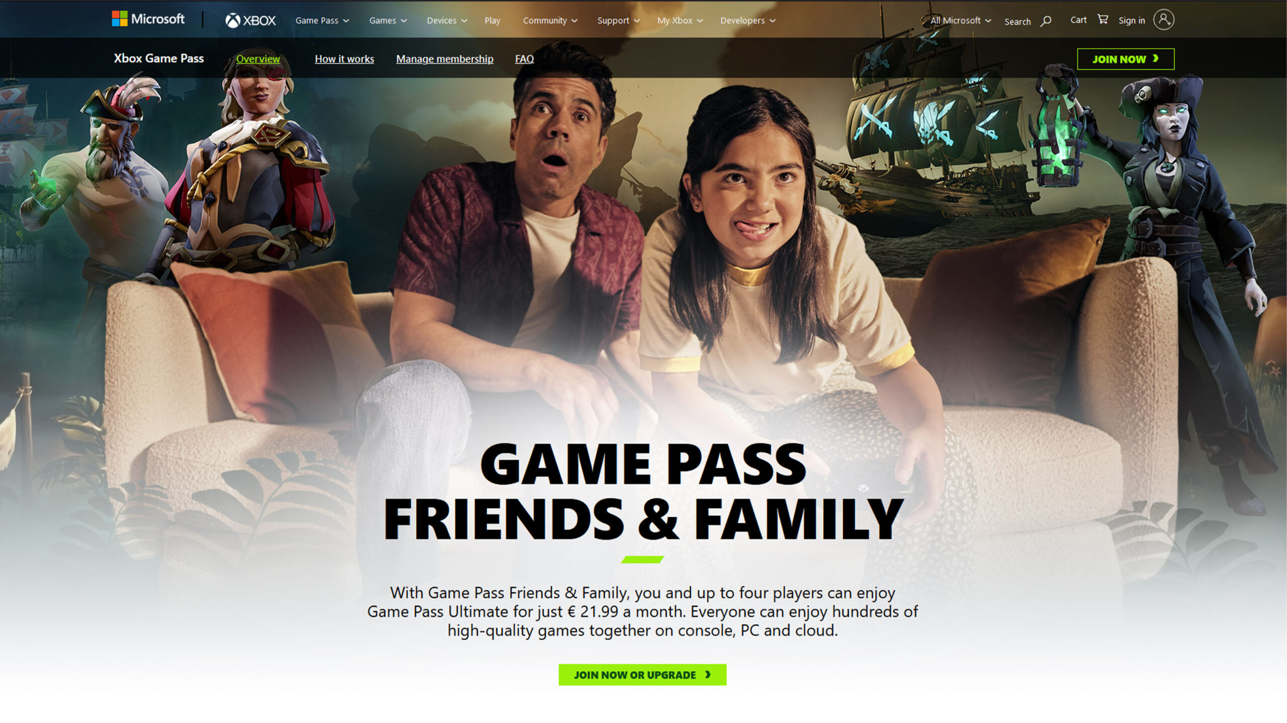 Microsoft har meddelat att Xbox Game Pass Friends & Family-funktionen stängs i länder där den tidigare lanserades för testning