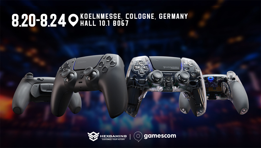 Hexgaming presenterar: anpassade spelkontroller debuterar på Gamescom 2025