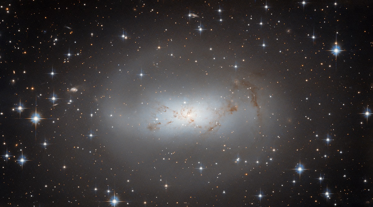 Hubble har fotograferat den jordnära oregelbundna galaxen ESO 174-1 