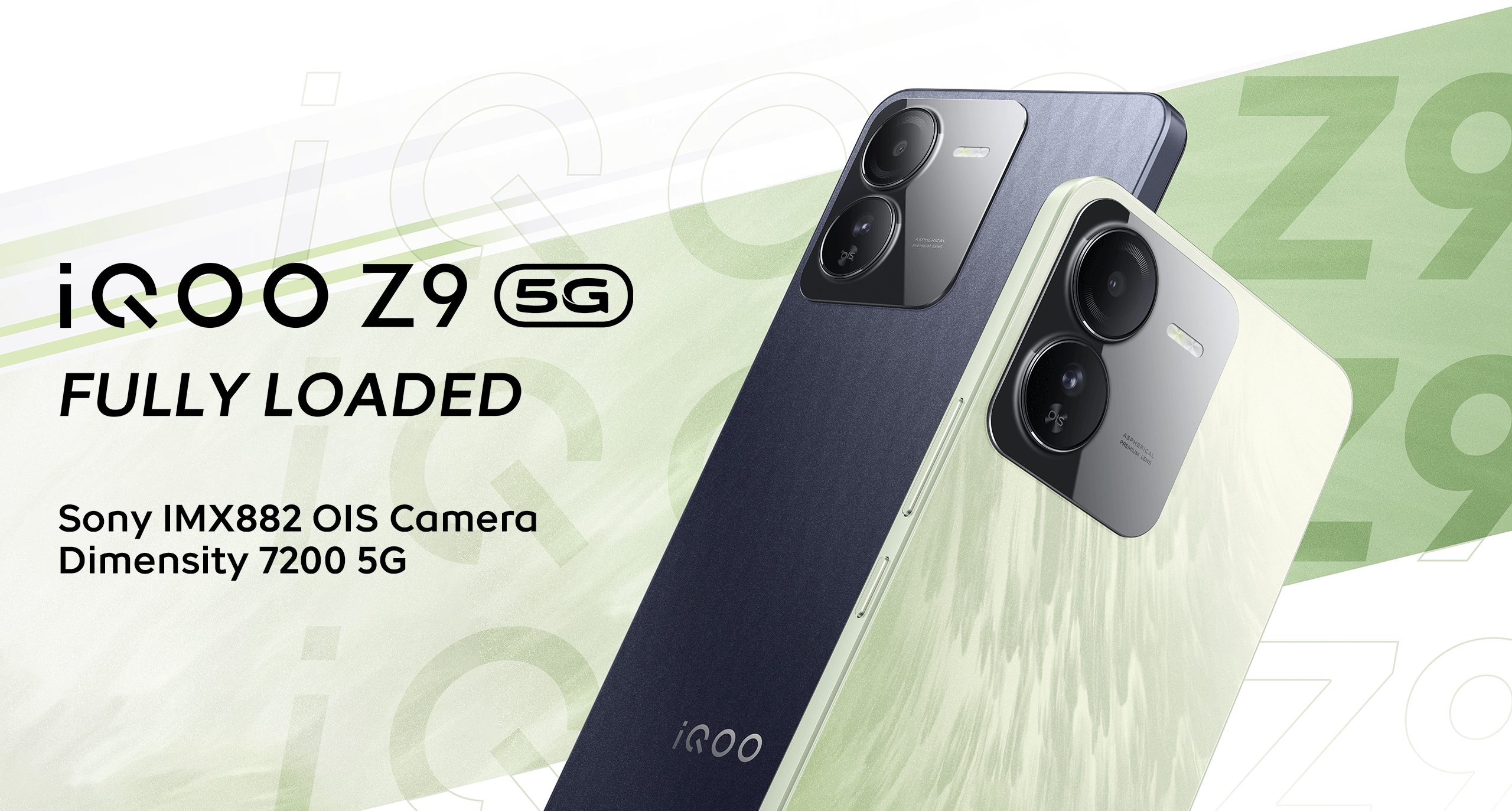 iQOO Z9 5G: 120 Hz AMOLED-skärm, MediaTek Dimensity 7200-chip, IP54-skydd och 5000 mAh-batteri med 44 W laddning för 240 USD