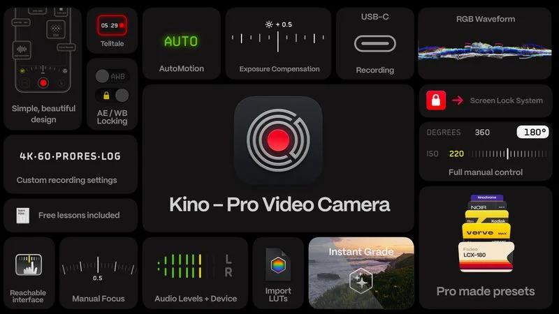 Halide Camera-teamet lanserar Kino Pro Video-appen