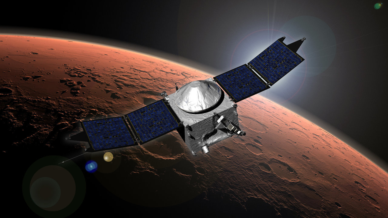 Avsaknaden av solvind blåste upp Mars atmosfär och tredubblade den röda planetens inducerade magnetfält