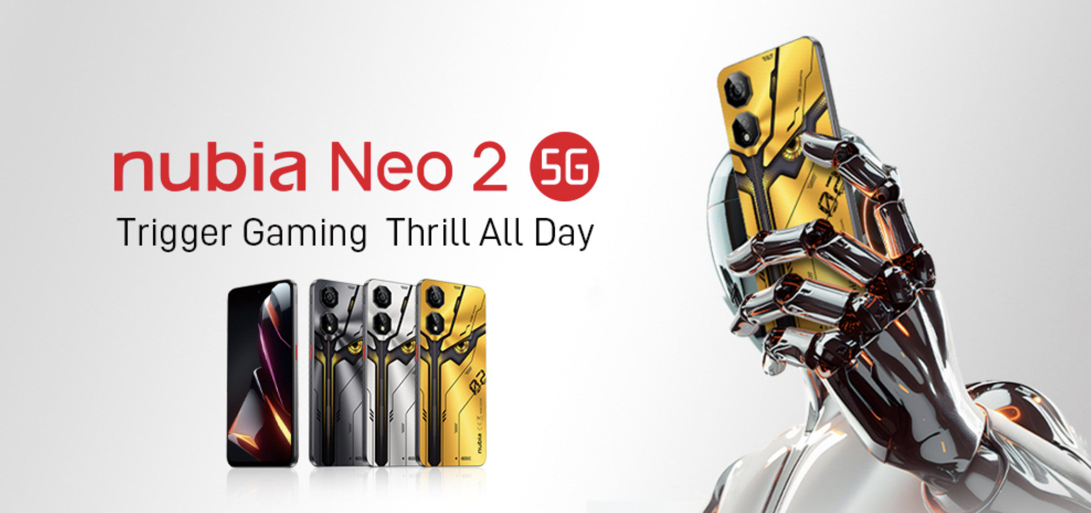 nubia Neo 2 5G: en gaming-smartphone med sidoavtryckare, 120 Hz-skärm och 6000 mAh-batteri för 199 USD