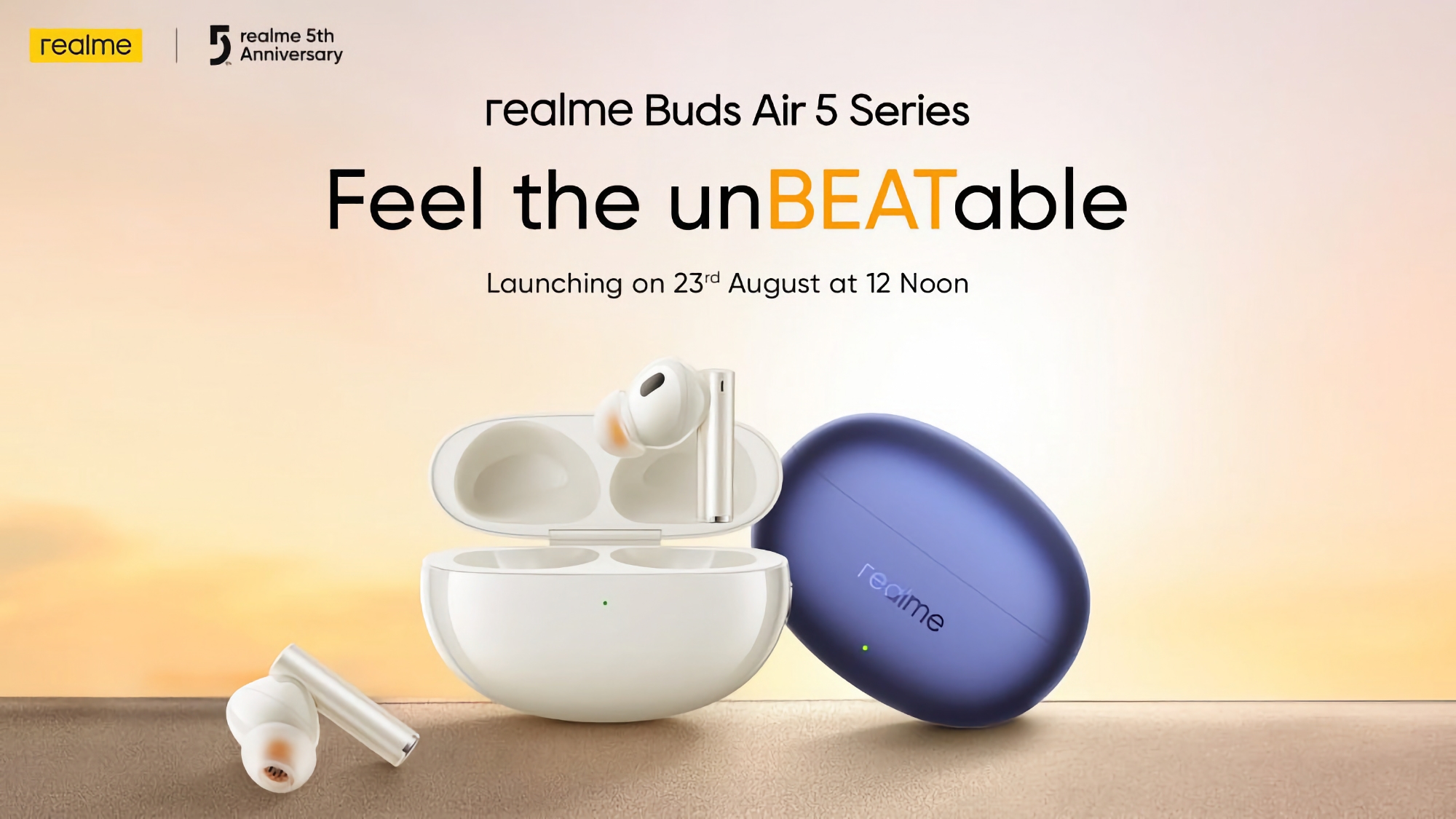 Det är officiellt: realme kommer att presentera TWS Buds Air 5-serien den 23 augusti