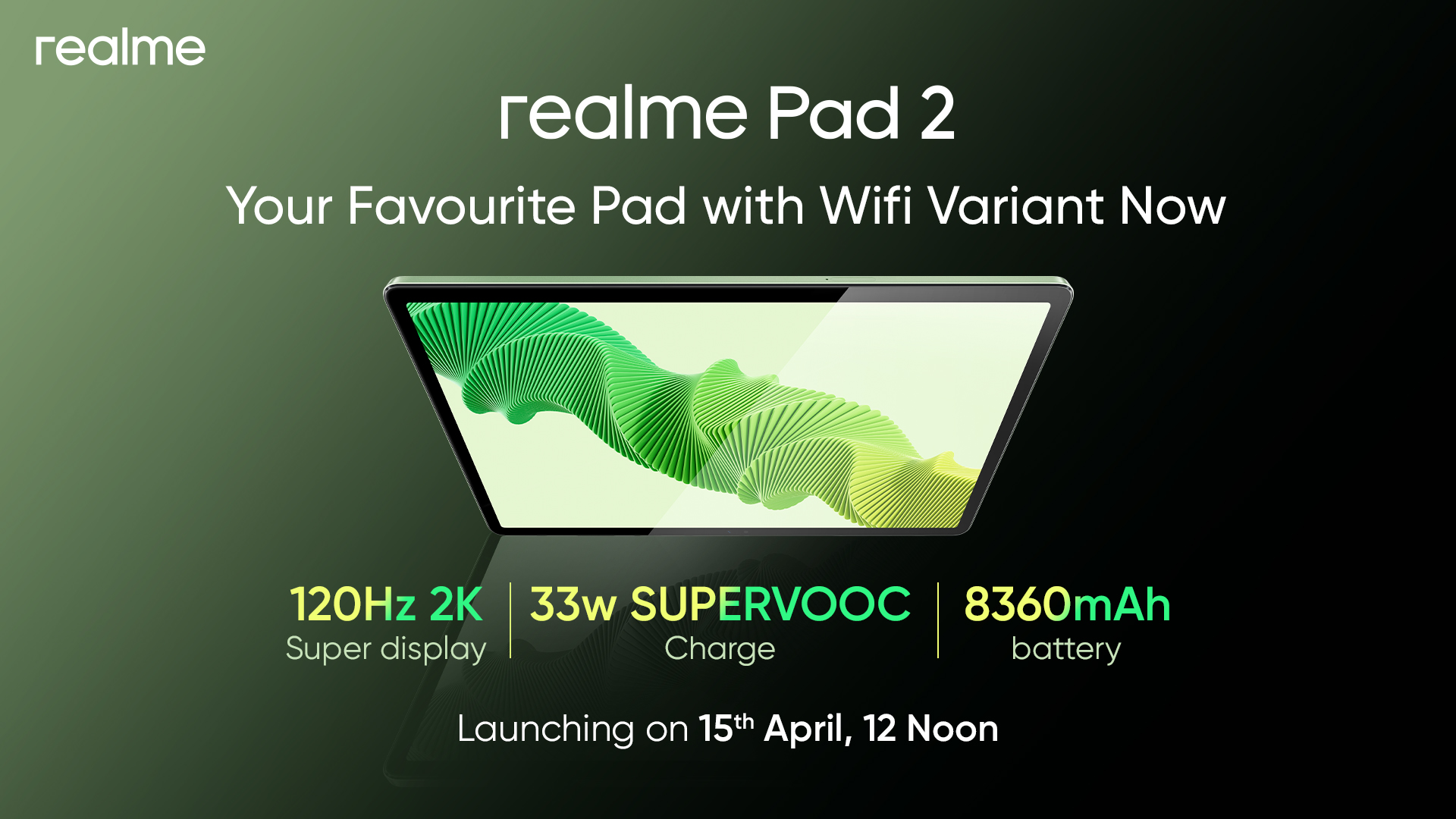 Det är officiellt: den Wi-Fi-aktiverade Realme Pad 2 kommer att lanseras den 15 april