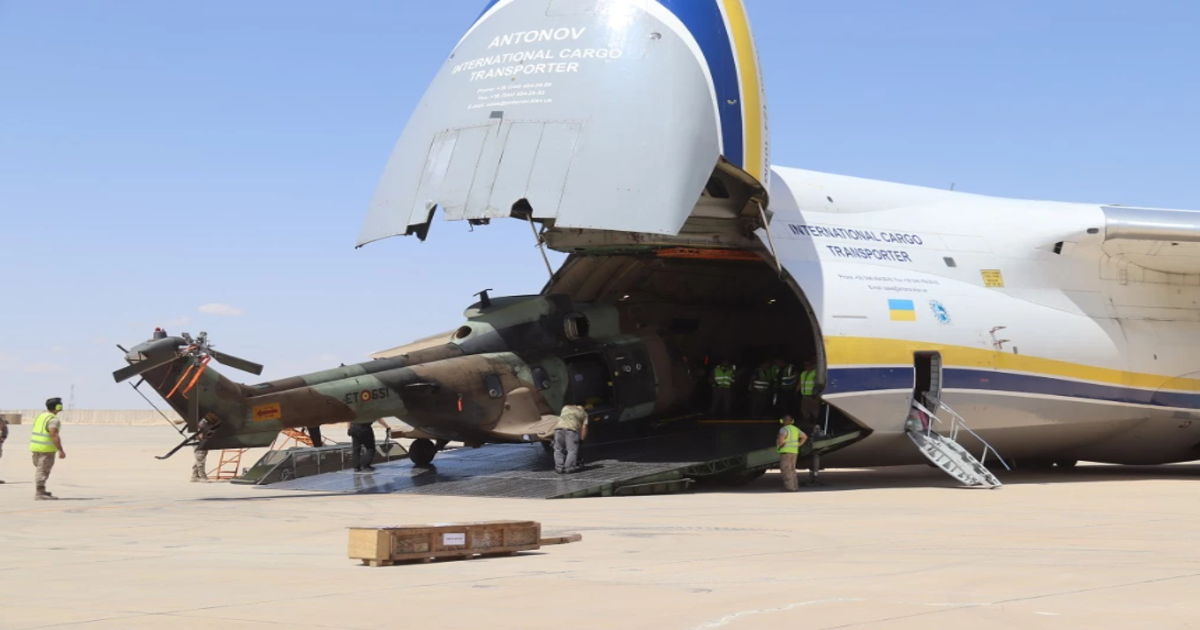 Ukrainska An-124 Ruslan transporterade spanska helikoptrar till Irak 