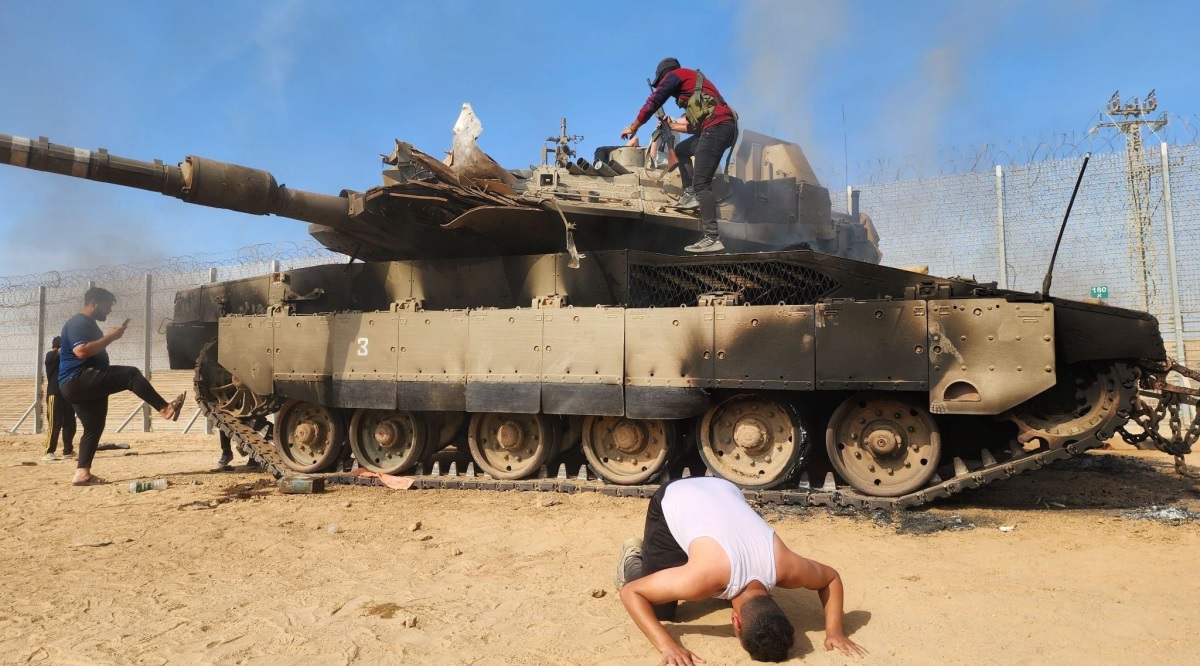 Hamas-terrorister förstörde en av världens mest välförsvarade Merkava IV-stridsvagnar under en attack mot Israel