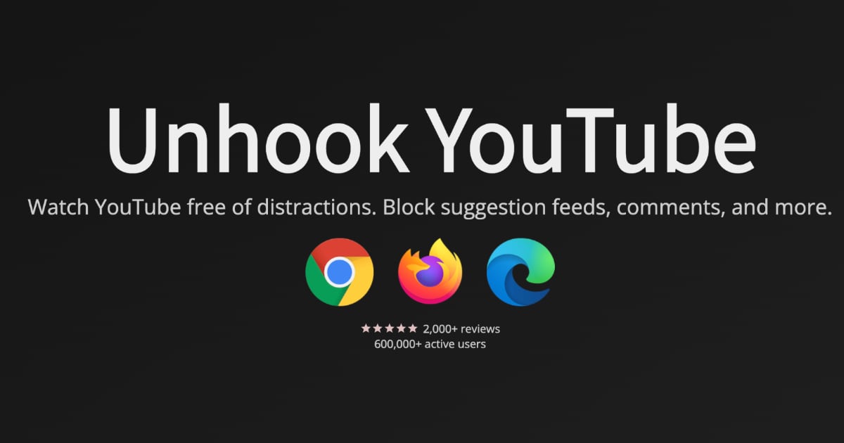 Unhook YouTube: hur man blir av med alla YouTube-distraktioner i Chrome, Firefox och Edge