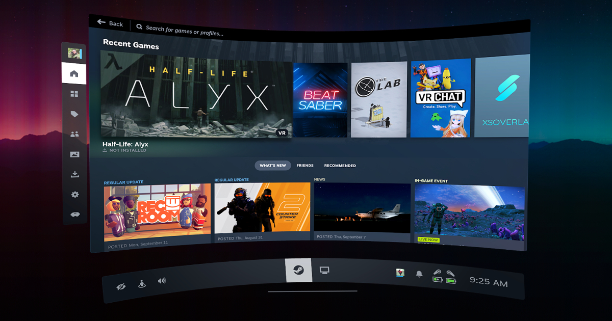 Valve släpper Steam VR 2.0 beta, som lägger till nya funktioner, integrerar Steam-funktioner och åtgärdar buggar