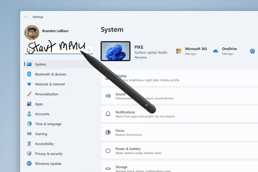 Microsoft testar en uppdaterad Windows Ink-funktion som gör att du kan ange handskrift var som helst i systemet