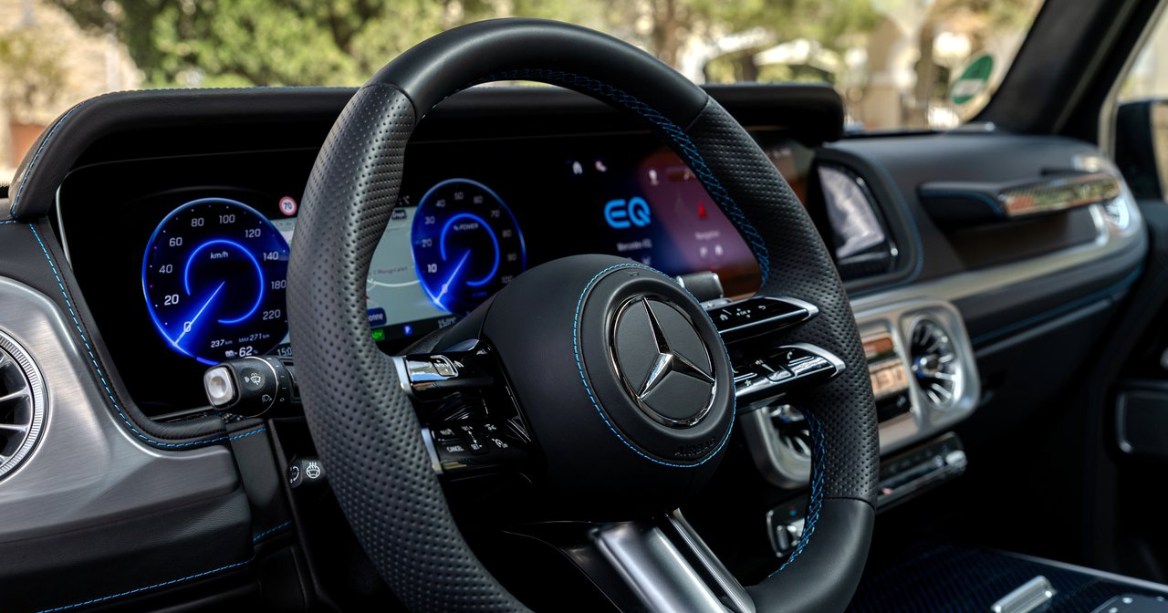 Den elektriska G-Klass i en stads miljö