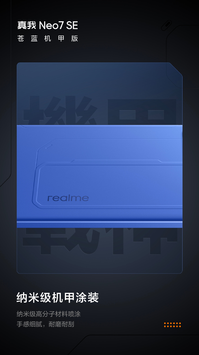 Realme Neo7 SE smartphone designdetaljer